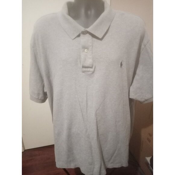 Polo Ralph Lauren Other - Polo Ralph Lauren Mens 3XB Gray Solid Knit Polo Shirt Short Sleeve 3X Big